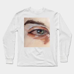 Green Eye Oil Painting Long Sleeve T-Shirt